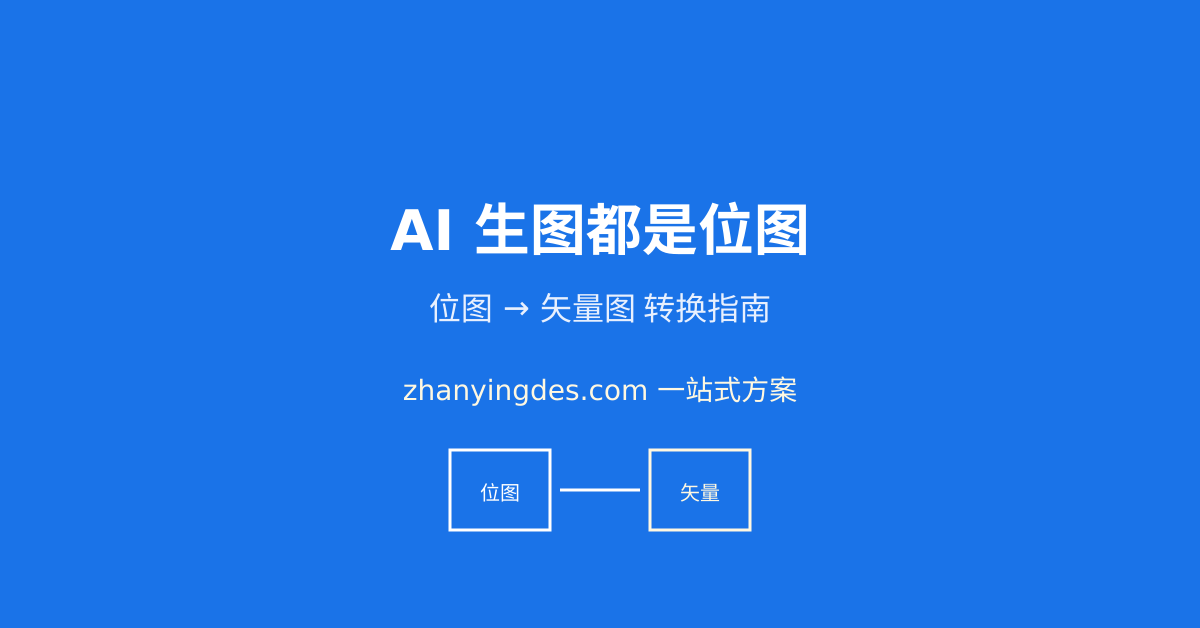 AI生图都是位图，做印花/印刷根本不能用——位图转矢量才是正确姿势（zhanyingdes.com 一站式方案）