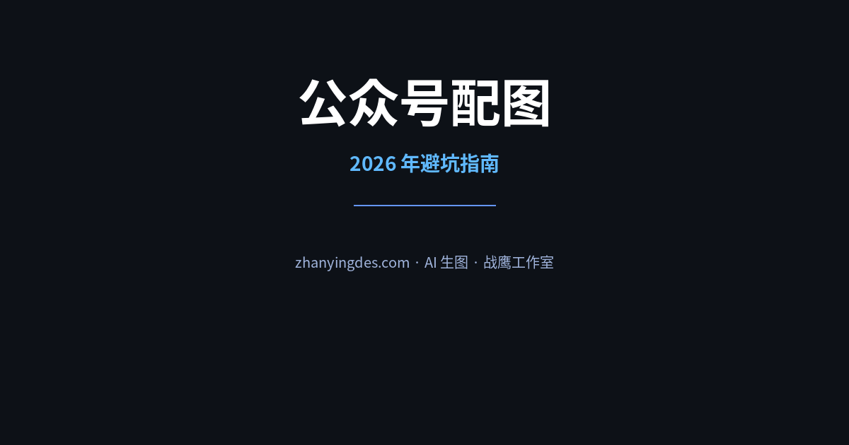 公众号配图去哪找？2026 年避坑指南