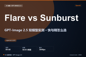 GPT-Image 2.5 实测:Flare vs Sunburst 怎么选