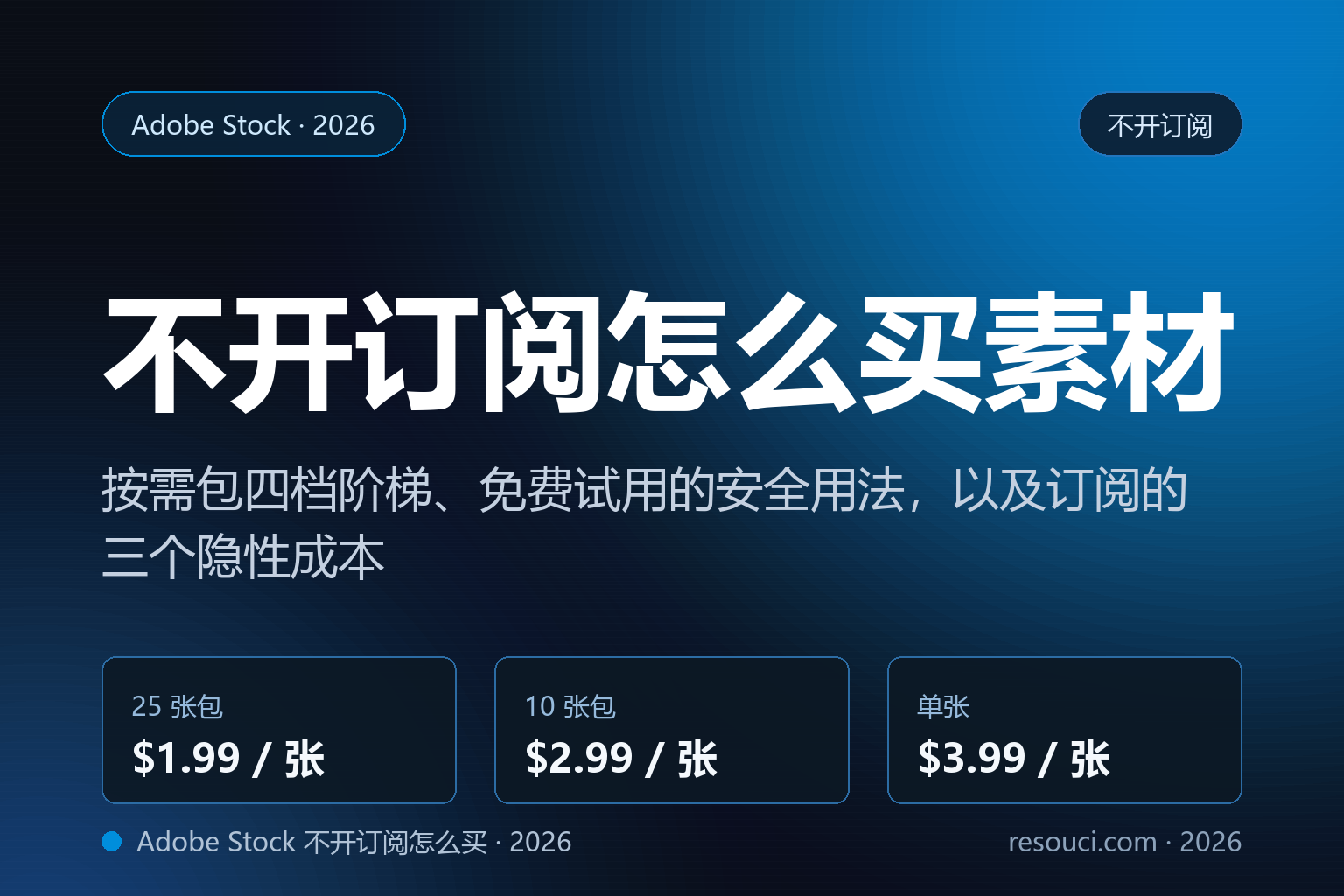 Adobe Stock 不开订阅的四条获取路径