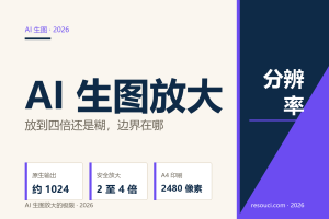 AI 生图放大到 4K 还是糊？2026 分辨率天花板与三条路线