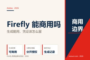 Adobe Firefly 生成的图能商用吗？2026 边界与凭证留存